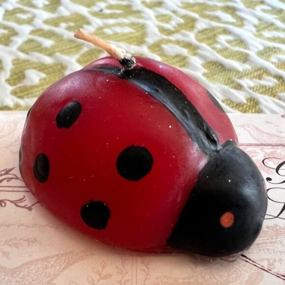 New Ladybug Floating Candles Set Of 5 Good Luck Gift & Decor Colorful Bath Time!